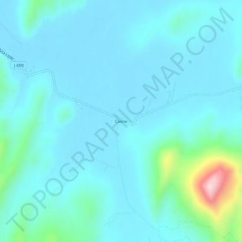 Mappa topografica Caone, altitudine, rilievo