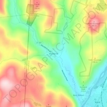Mappa topografica Macedonia, altitudine, rilievo