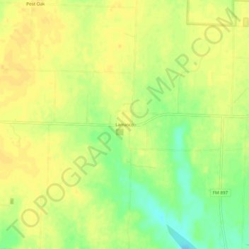 Mappa topografica Lamasco, altitudine, rilievo