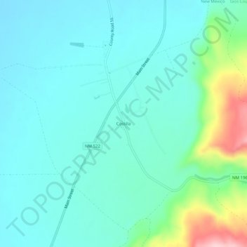 Mappa topografica Costilla, altitudine, rilievo