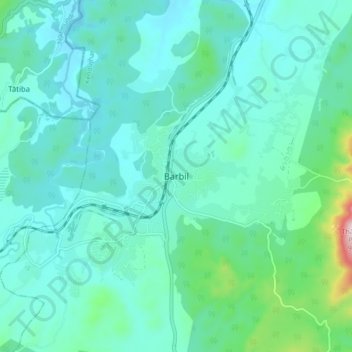 Mappa topografica Barbil, altitudine, rilievo