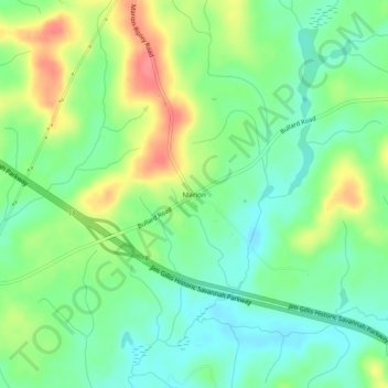 Mappa topografica Marion, altitudine, rilievo
