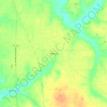 Mappa topografica Prattsburg, altitudine, rilievo