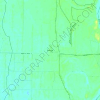 Mappa topografica Codora, altitudine, rilievo