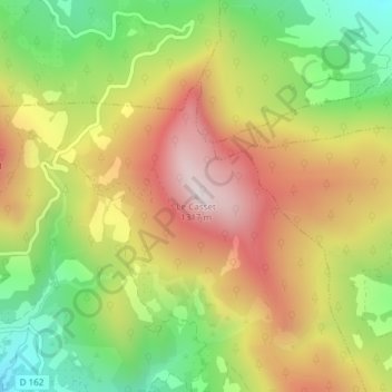 Mappa topografica Le Casset, altitudine, rilievo