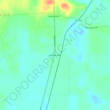Mappa topografica Alden Bridge, altitudine, rilievo