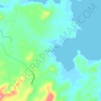 Mappa topografica Pag-Asa, altitudine, rilievo