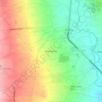 Mappa topografica Mahayahay, altitudine, rilievo