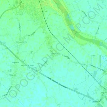 Mappa topografica Vigo, altitudine, rilievo