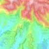 Mappa topografica Langlade, altitudine, rilievo
