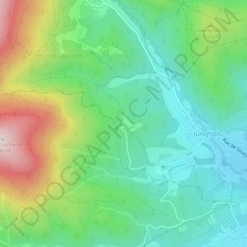 Mappa topografica Sainte-Anne, altitudine, rilievo