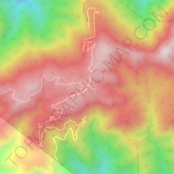 Mappa topografica Mandala, altitudine, rilievo