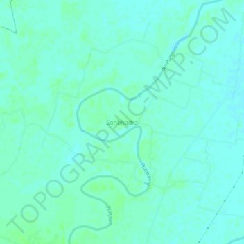 Mappa topografica Sonbhadra, altitudine, rilievo