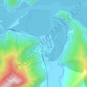 Mappa topografica Havelock, altitudine, rilievo