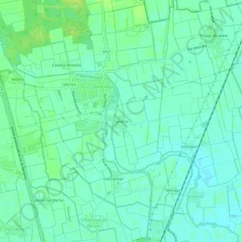 Mappa topografica Casatico, altitudine, rilievo