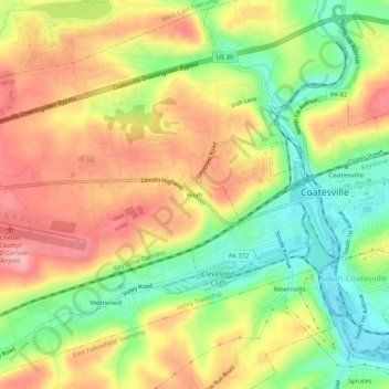 Mappa topografica Hayti, altitudine, rilievo
