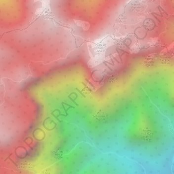 Mappa topografica Garrafão, altitudine, rilievo