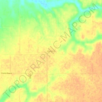 Mappa topografica Wrights, altitudine, rilievo
