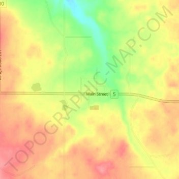 Mappa topografica Mountain View, altitudine, rilievo