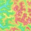 Mappa topografica Dairy, altitudine, rilievo