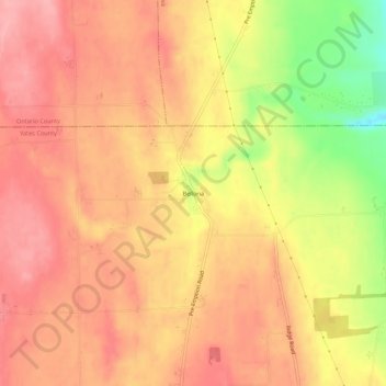 Mappa topografica Bellona, altitudine, rilievo