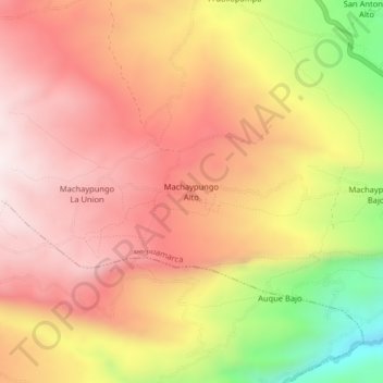 Mappa topografica Machaypungo Alto, altitudine, rilievo
