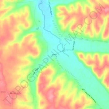 Mappa topografica Lutts, altitudine, rilievo