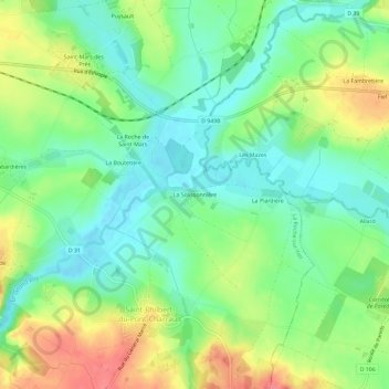 Mappa topografica La Solissonnière, altitudine, rilievo