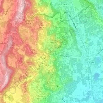 Mappa topografica Castello, altitudine, rilievo