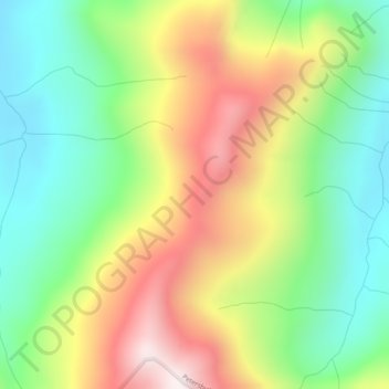 Mappa topografica Lindenberg Peninsula, altitudine, rilievo