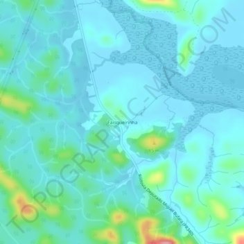 Mappa topografica Faisqueirinha, altitudine, rilievo