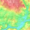 Mappa topografica Le Goré, altitudine, rilievo