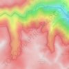 Mappa topografica Vda. Hoyo Frio, altitudine, rilievo
