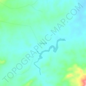 Mappa topografica Arruda, altitudine, rilievo