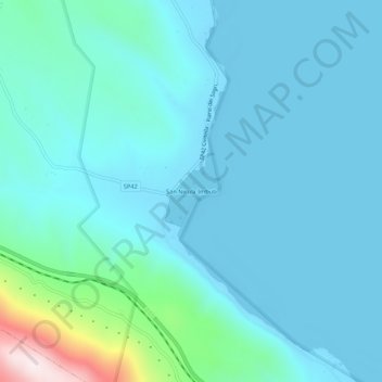 Mappa topografica San Nicola Imbuti, altitudine, rilievo