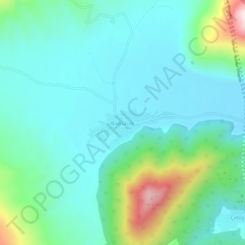 Mappa topografica Bağsaray, altitudine, rilievo