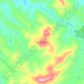 Mappa topografica Morro do Ourives, altitudine, rilievo