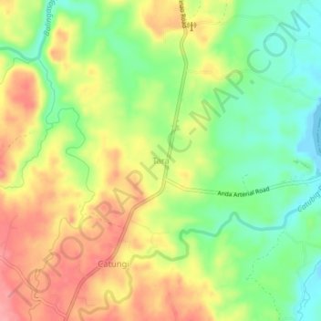 Mappa topografica Tara, altitudine, rilievo