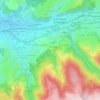 Mappa topografica Bergognon, altitudine, rilievo