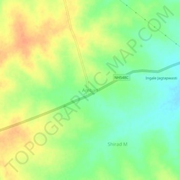 Mappa topografica Ambad, altitudine, rilievo