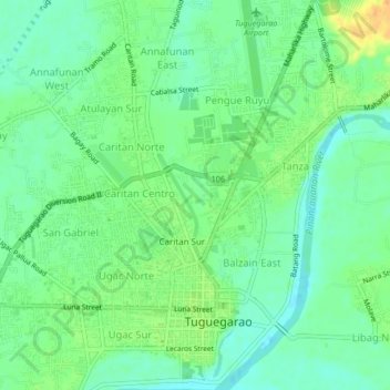 Mappa topografica Balzain West, altitudine, rilievo