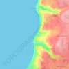 Mappa topografica Norma Beach, altitudine, rilievo