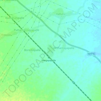 Mappa topografica Chhatram, altitudine, rilievo