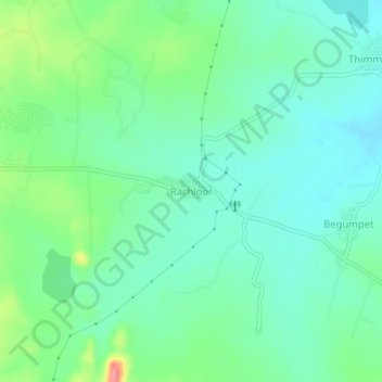 Mappa topografica Rachloor, altitudine, rilievo