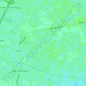 Mappa topografica Southwick, altitudine, rilievo