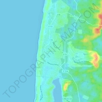 Mappa topografica Le Penon, altitudine, rilievo