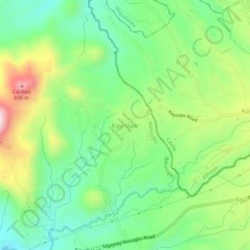 Mappa topografica Kayrilaw, altitudine, rilievo