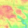 Mappa topografica Coat Canton, altitudine, rilievo