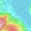 Mappa topografica Auchendennan, altitudine, rilievo