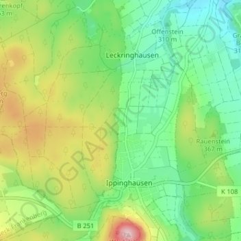 Mappa topografica Zwickenberg, altitudine, rilievo